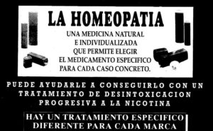 Publicidad homeopática en La Vanguardia (16/11/1992)